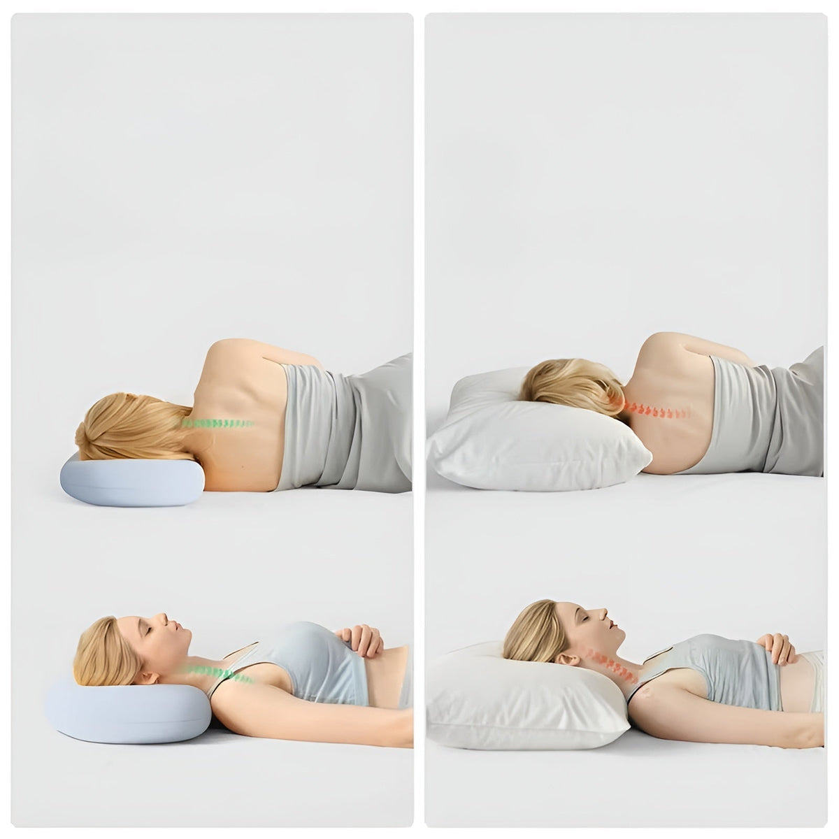 Ergonomic Neck Support Pillow Memory Foam Sleeping Cushion