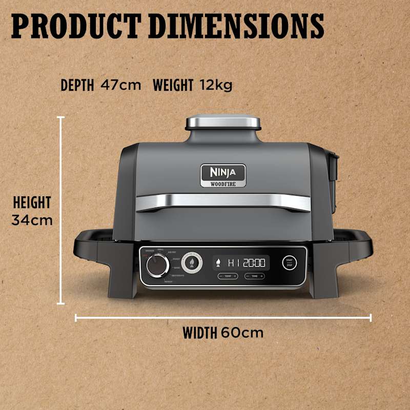 Woodfire Electric BBQ Grill & Smoker with Stand & Cover