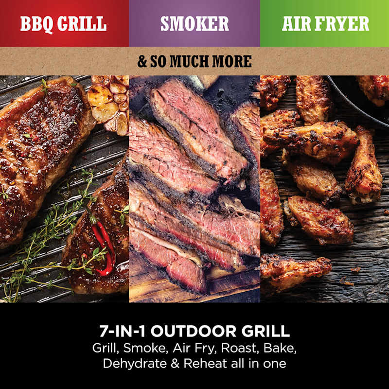 Woodfire Electric BBQ Grill & Smoker with Stand & Cover