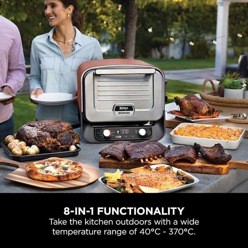 Woodfire Electric Outdoor Oven, Artisan Pizza Maker and BBQ Smoker