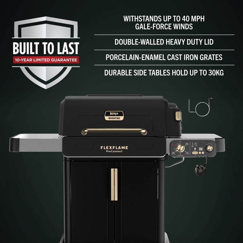 FlexFlame ProConnect Gas BBQ & Outdoor Cooking System Ultimate 5-in-1 Bundle - Black & Stainless Steel